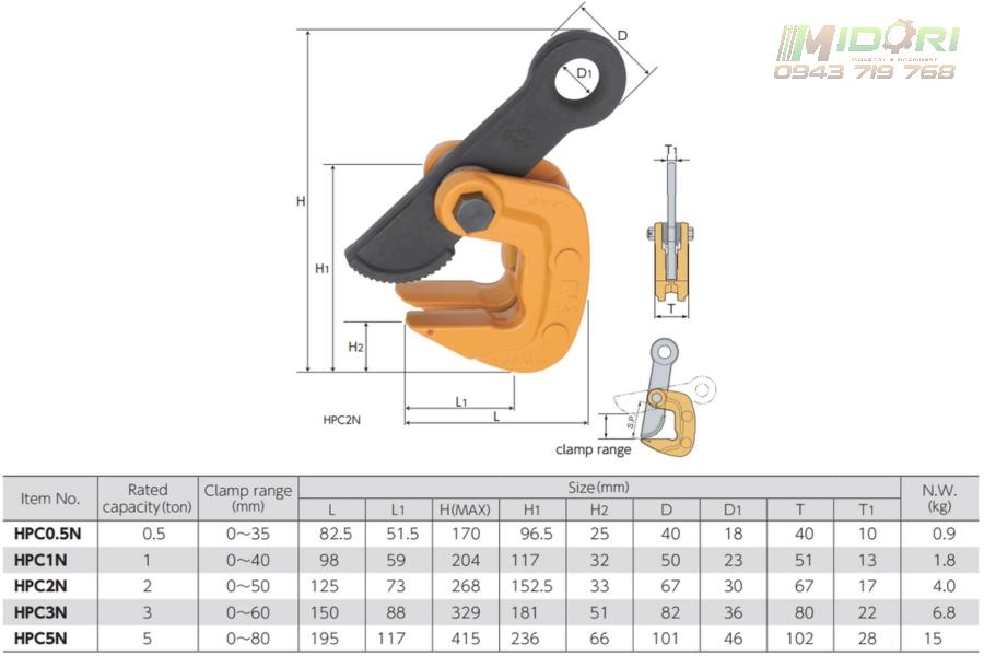 Kẹp Tôn Ngang HPC-N Super Tool
